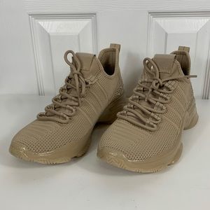 Mad Love Mandy sneakers beige colored size 9. Has beading around the heel